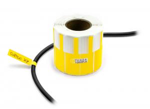 Selbstklebende Etiketten zur Kennzeichnung von Kabeln und Leitungen 1000St. gelb