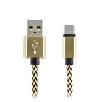 Kabel USB-C - USB 2.0 Premium Metallic, geflochten, verschiedene Farben, 1m
