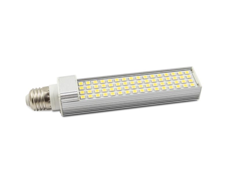 LED-Lampe E27, 64xLED, Aluminium-Kühlkörper, 6000K, 1200lm, 12W
