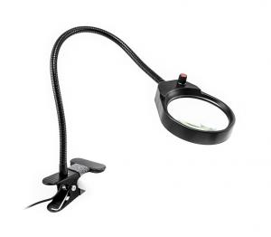 USB-LED-Lampe mit Lupe, flexiblem Arm und Clip PDOK PD-5S 8D 3x Zoom