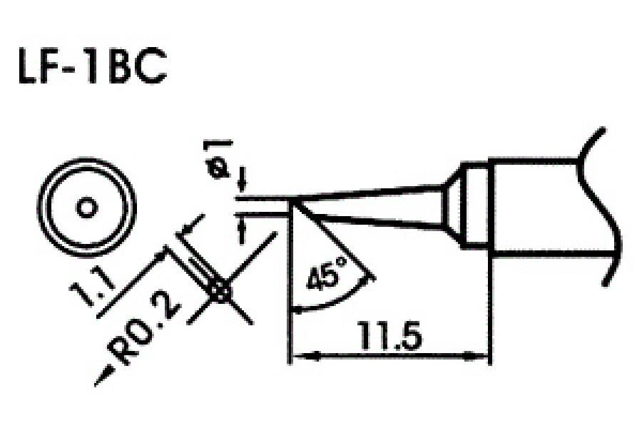 Bleifreie Lötspitze LF-1BC