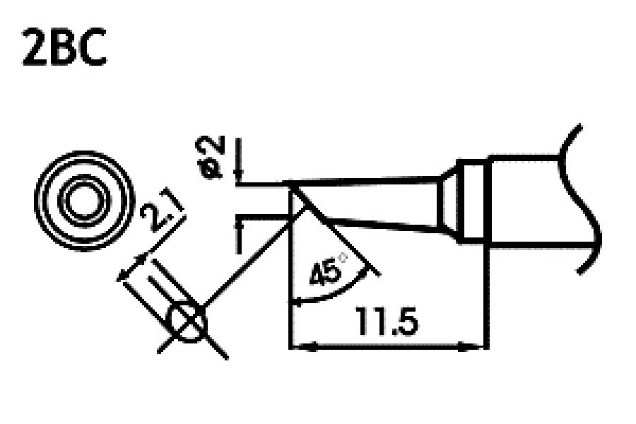 Bleifreie Lötspitze LF-2BC