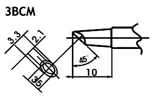 Bleifreie Lötspitze LF-3BCM mini wave