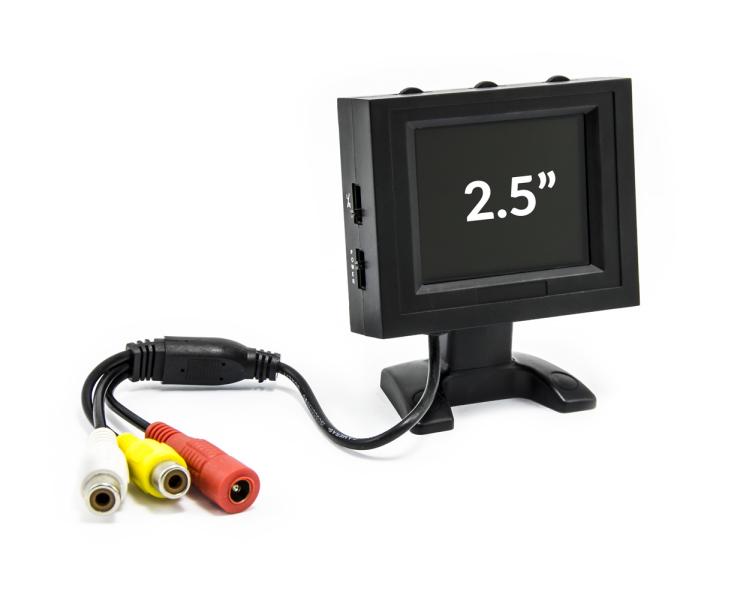 Tragbarer LCD-Monitor 2,5" 12V 480x228px Cinch