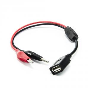 Test USB-Kabel - 2x Power Crocs 30cm Buchse