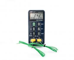 Zweikanal-Thermoelement-Thermometer TES 1307 mit Datenlogger-Funktion