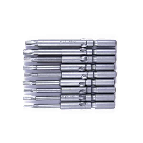 Satz von 9 Bits HIOS H5(∅5) Torx-Bits T5-T25 - 60mm