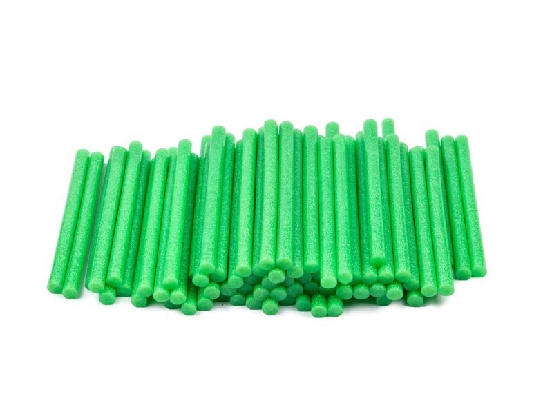 Nachfüllpackungen für Heißklebepistole grün mit Glitter (Glitter) Durchmesser 11mm, 1kg