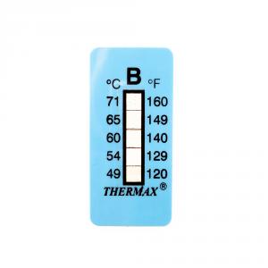 Selbstklebender Thermometer-/Anzeigestreifen nicht umkehrbar 49-71°C