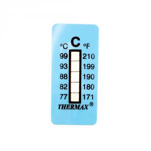 Selbstklebender Thermometer-/Anzeigestreifen nicht umkehrbar 77-99°C