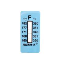 Selbstklebender Thermometer-/Anzeigestreifen nicht umkehrbar 160-182°C