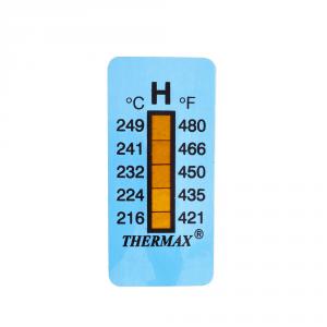Selbstklebender Thermometer-/Anzeigestreifen nicht umkehrbar 216-249°C