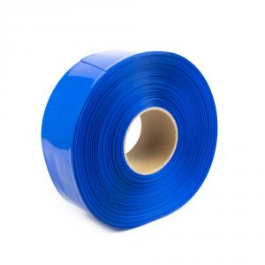 Blaue PVC-Schrumpffolie 2:1 Breite 80mm, Durchmesser 49mm