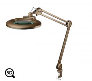 Gold dimmbare LED-Lampe mit Vergrößerungsglas IB-150, Durchmesser 150mm, 5D