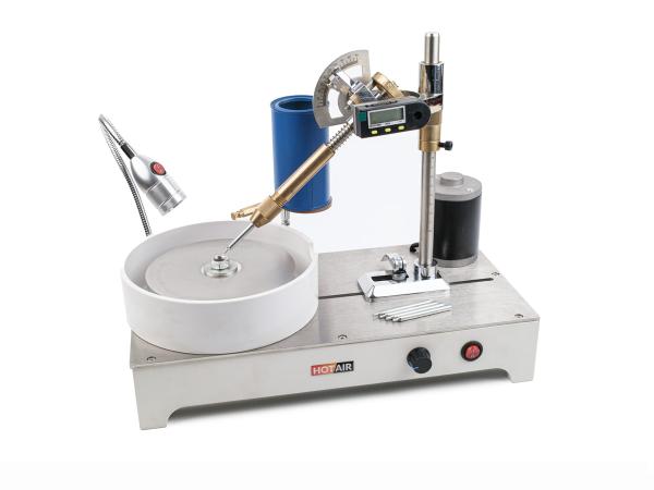 Facettenschleifmaschine GM-120 mit Diamantscheibe, Drehzahlregelung und Indexierung