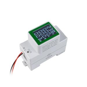 Messgerät für den Gesamt- und Momentanverbrauch von Spannung und Strom für die DIN-Schiene PZEM-008, AC 50–300 V, 100 A