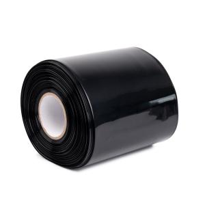 Schwarze PVC-Schrumpffolie 2:1, Breite 210 mm, Durchmesser 133 mm
