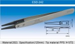 Antistatische Edelstahlpinzette VETUS ESD-242 mit PPS-Spitze