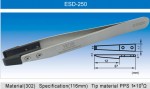 Antistatische Edelstahlpinzette VETUS ESD-250 mit PPS-Spitze