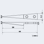 Antistatische Edelstahlpinzette VETUS ESD-259 mit PPS-Spitze