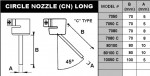 Heißluftdüse lang Durchmesser 8 mm, Länge 70 mm CN7080