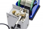 System zum Schneiden und Zuführen von 0,8mm Zinn zur Spitze des Hakko 375-03+ Mikrolötgerätes