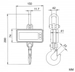 Kranwaage mit Fernsteuerung 1000kg / 0,5kg