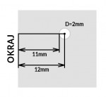 Stanzzange mit rundem Querschnitt d=2mm