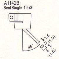 Gebogene Heißluftdüse Durchmesser 3 mm, Länge 30 mm CN3030C
