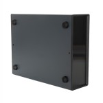 DIY vierteilige Metall/Kunststoffbox für Elektronik 282x80x220mm - schwarz