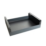 DIY vierteilige Metall/Kunststoffbox für Elektronik 282x80x220mm - schwarz