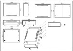 DIY vierteilige Metall/Kunststoffbox für Elektronik 282x80x220mm - schwarz