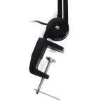 schwarze LED-Schreibtischlampe mit 8D-Lupe und UV-Licht, IB-9001LED 1200lm, 6500K, 405nm