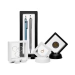 Präsentationsmembran 3D-Rahmen weiß 18x18x2 cm